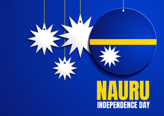 nauru independence day, background, vector illustration.