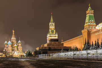 Obraz premium On red square in Moscow
