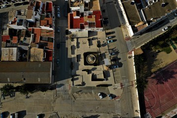 Zahara de los Atunes in Andalusien aus der Luft