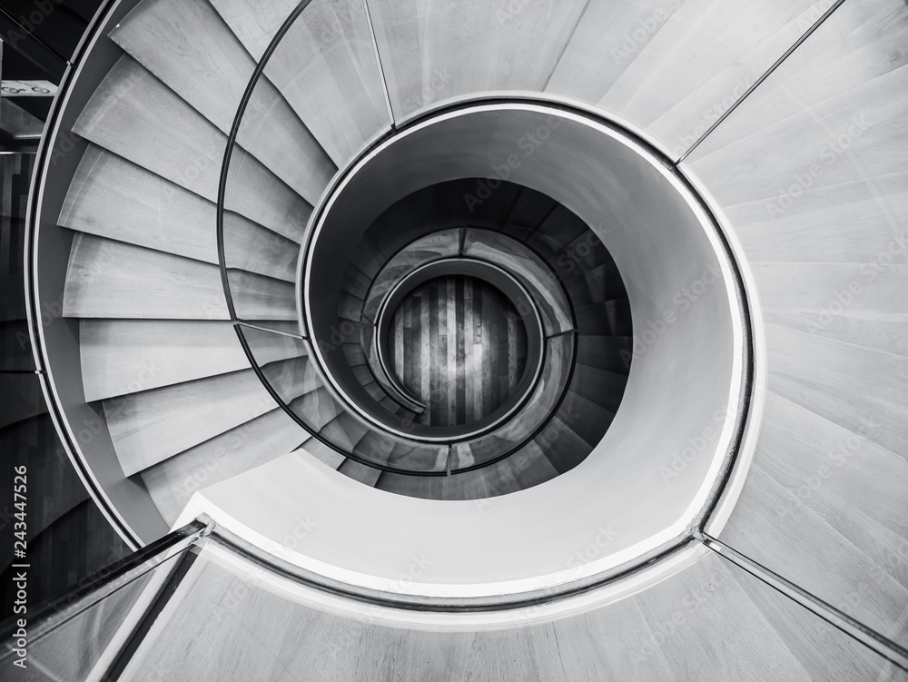 Poster spiral staircase modern architecture detail abstract background