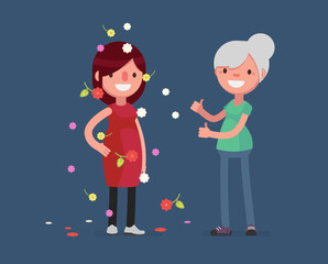 Cute characters vector illustration