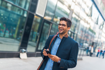 Business man going to work.