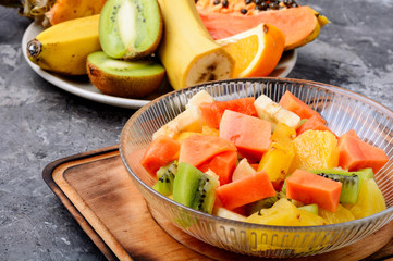 Bowl of fresh fruit salad