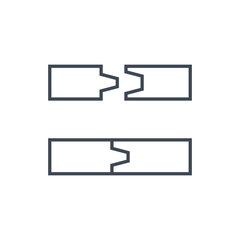Fototapeta premium thin line icon woodworking joints