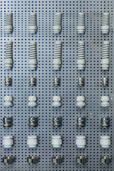 a set of plastic and metal connectors metal-plastic pipes of small diameter