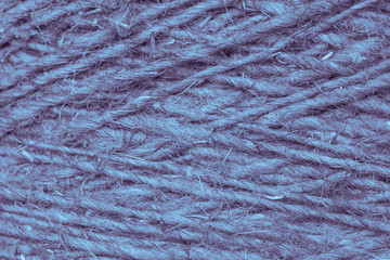 Rope background. Grunge abstract twine blue background