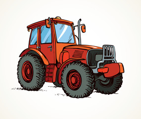 Tractor. Vector drawing