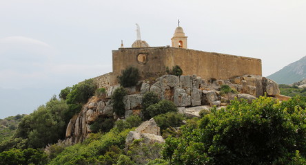 Fototapeta na wymiar Norte Dame de la Serra on Corsica