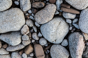 Stones lying on the beach