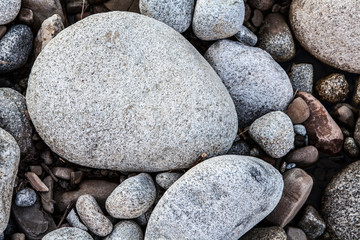 Fototapeta na wymiar Stones lying on the beach