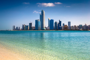 De horizon van Abu Dhabi, de V.A.E