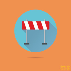 Road barrier Flat Design Vector Icon