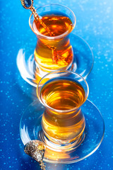 Turkish tea in traditional glass