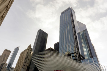 Fototapeta na wymiar Skyscrapers, modern buildings in New York city