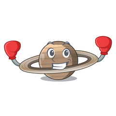 Boxing Pluto saturn isolated in with mascot © kongvector