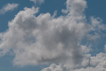 in den Wolken