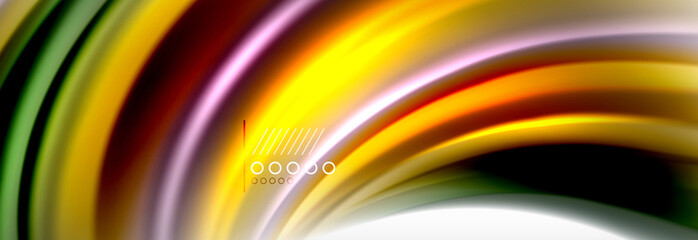 Smooth liquid blur wave background, color flow concept, illustration