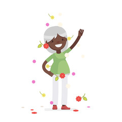 Cute people celebrating - Vector illustration