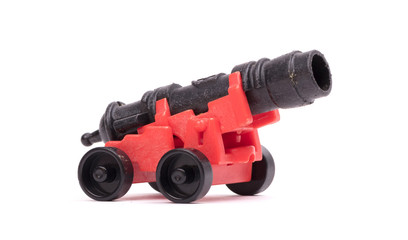 Old plastic toy, canon