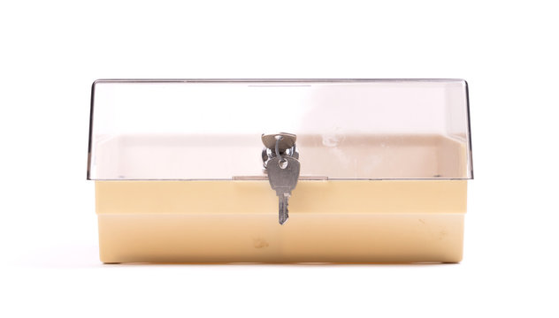 Empty floppy disk box