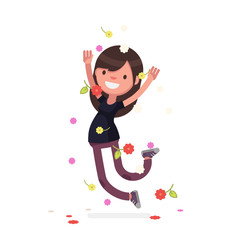 Cute people celebrating - Vector illustration