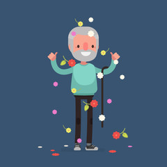 Cute people celebrating - Vector illustration