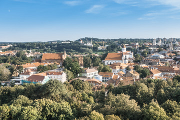 Fototapeta premium view of Buildings around Vilnius city, Lithuania