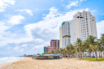 Beautiful view at My Khe beach, Da Nang, Vietnam