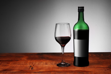 red wine with a glass