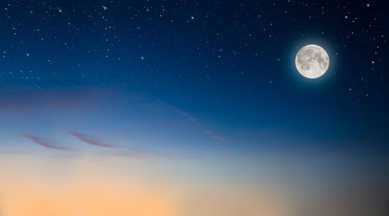 Obraz na płótnie Canvas night moon sky