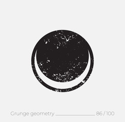 Geometric simple shape in grunge retro style