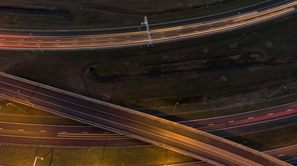 Highway at Night Long Exposure Netherlands Europe