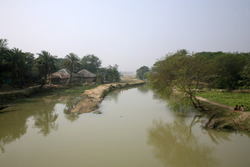Bengali village in Sundarbans, West Bengal, India
