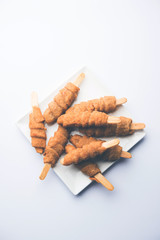 Soya Chaap Curry served in a bowl. Healthy recipe popular in India and Pakistan