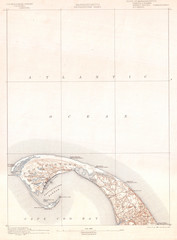 1900, U.S. Geological Survey Map of Provincetown, Cape Cod, Massachusetts