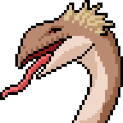 Fototapeta premium vector pixel art monster head