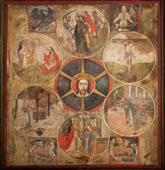 Meditationsbild des Niklaus von Flüe, Sachseln, Obwalden, Schweiz