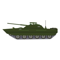 Fototapeta premium Military vehicle equipment. Heavy batle tank reservations and special transport.