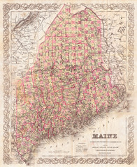 1894, Colton Map of Maine