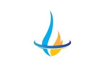Fire flame Logo Template vector icon Oil, gas and energy logo