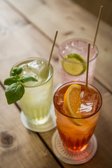 Bartender making cocktails in a restaurant