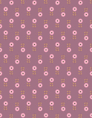 scandinavian pattern with flowers