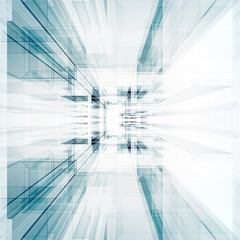 Abstract technology interior. 3d rendering