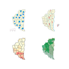 Ternopil region map, illustration, vector