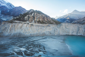 Gangapurna lake in Himalaya mountains. Nepal
