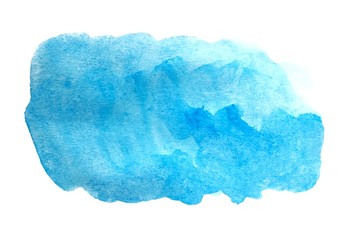 Blue watercolor stain vector