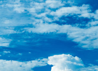 Blue sky and white clound on good day in afternood