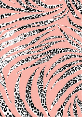 Animal print mixed with leopard skin, zebra skin and snake skin.Abstract animal pattern. - 243473978
