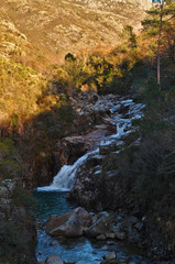 Fototapeta na wymiar Portela do Homem Waterfall in Geres Natural Park, Portugal