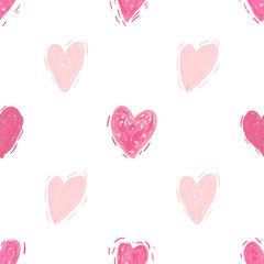 Seamless pattern with hearts. Valentines day background